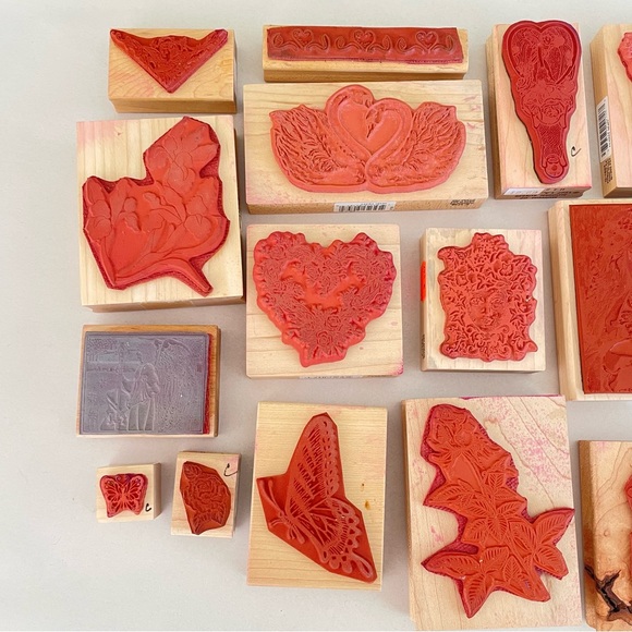 Lot Of Feminine Rubber Stamps Women Renaissance Art PSX Floral Rose Butterfly - Picture 9 of 10